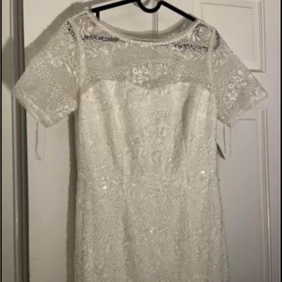Aidan Mattox Embroidered Lace Midi Dress New with tags Size 6 - Picture 1 of 7